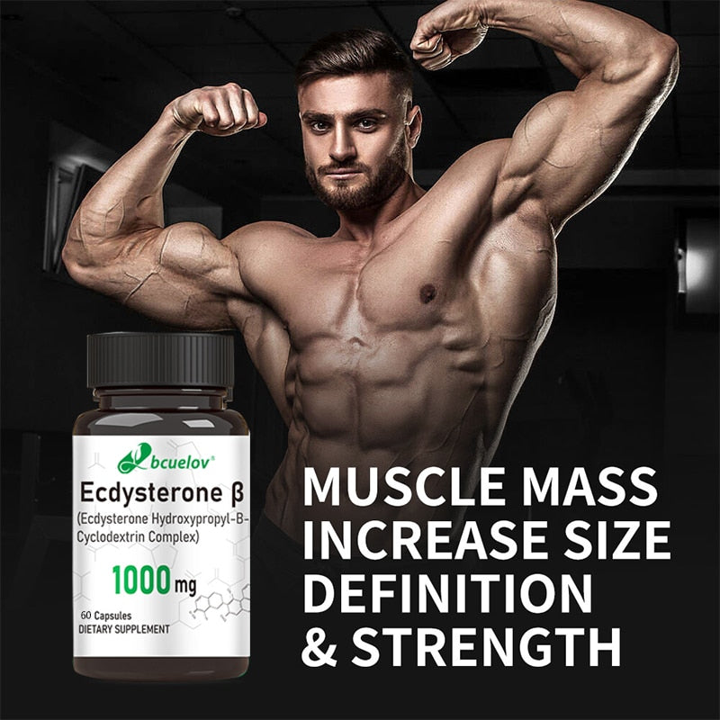 Ecdysterone Capsules - Helps Build Muscle, Burn Fat & Enhance Men's Health Supports Metabolism, Improves Endurance