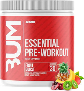 Essential Pre-Workout Powder (Fruit Burst) - Chris Bumstead Sports Nutrition Supplement for Men & Women - Preworkout Energy Powder with Caffeine, L-Citrulline, L-Tyrosine, & Beta Alanine Blend in Pakistan