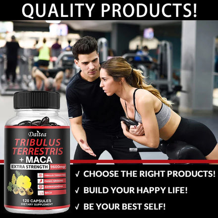 Extra Strength Muscle Supplement - Helps Improve Energy, Endurance, Performance and Focus, Natural, Gluten-free and Non-GMO