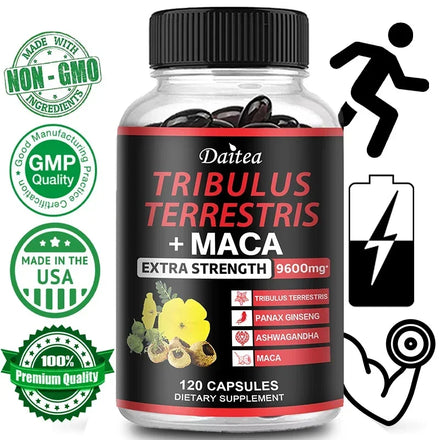 Extra Strength Muscle Supplement - Helps Improve Energy, Endurance, Performance and Focus, Natural, Gluten-free and Non-GMO