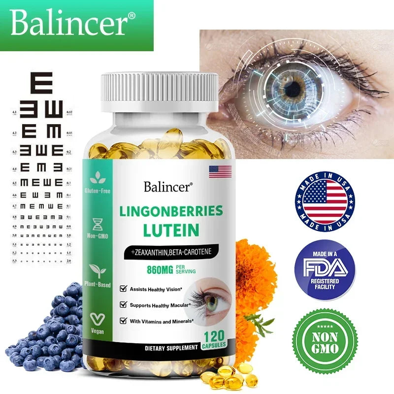 Eye Supplement with Lutein and Vitamins A C E and Zinc To Promote Eye Health and Zeaxanthin To Filter Blue Light