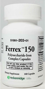 Ferrex 150 Polysaccharide Iron Complex Capsules by Breckenridge - 100 in Pakistan