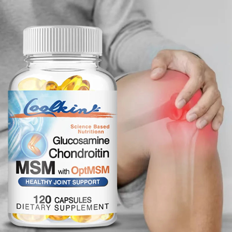 Glucosamine Chondroitin MSM - Promotes Skin, Nail and Joint Health, Antioxidant - OptiMSM