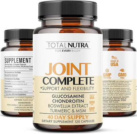 Glucosamine Chondroitin MSM Turmeric 2100mg – Joint Complete Capsules, Advanced Strength Joint Support Supplement for Adults Hands Back Knee Mobility – Bone & Joint Health Supplements for Men & Women in Pakistan