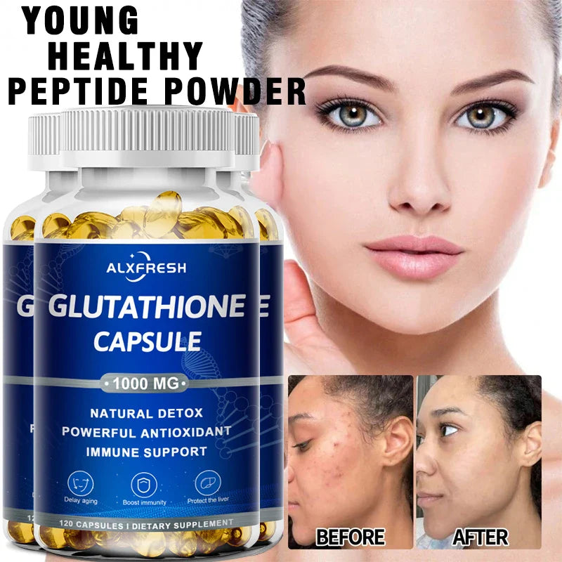Glutathione Capsules Antioxidant Supplements Enhance Immune System and Skin Health Whitening Beauty Skin Care and Anti-aging