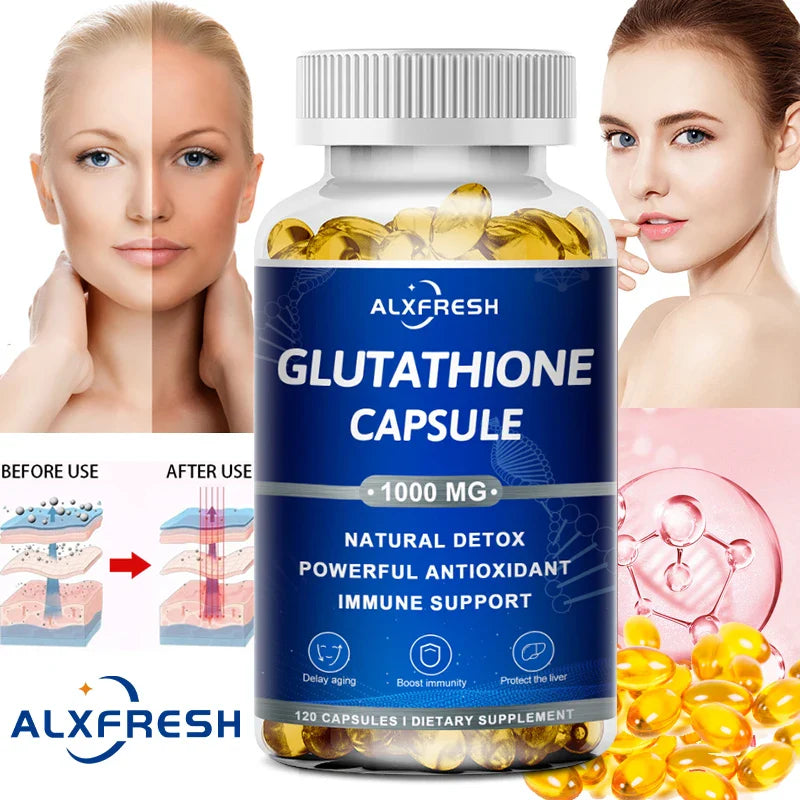 Glutathione Capsules Antioxidant Supplements Enhance Immune System and Skin Health Whitening Beauty Skin Care and Anti-aging