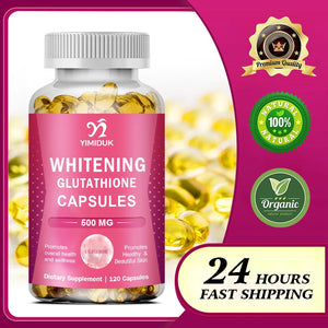 Glutathione Skin Whitening Pills – Natural Skin Lightening Pills with Collagen, Acne Scars & Dark Spot Remover, Skin Supplement in Pakistan
