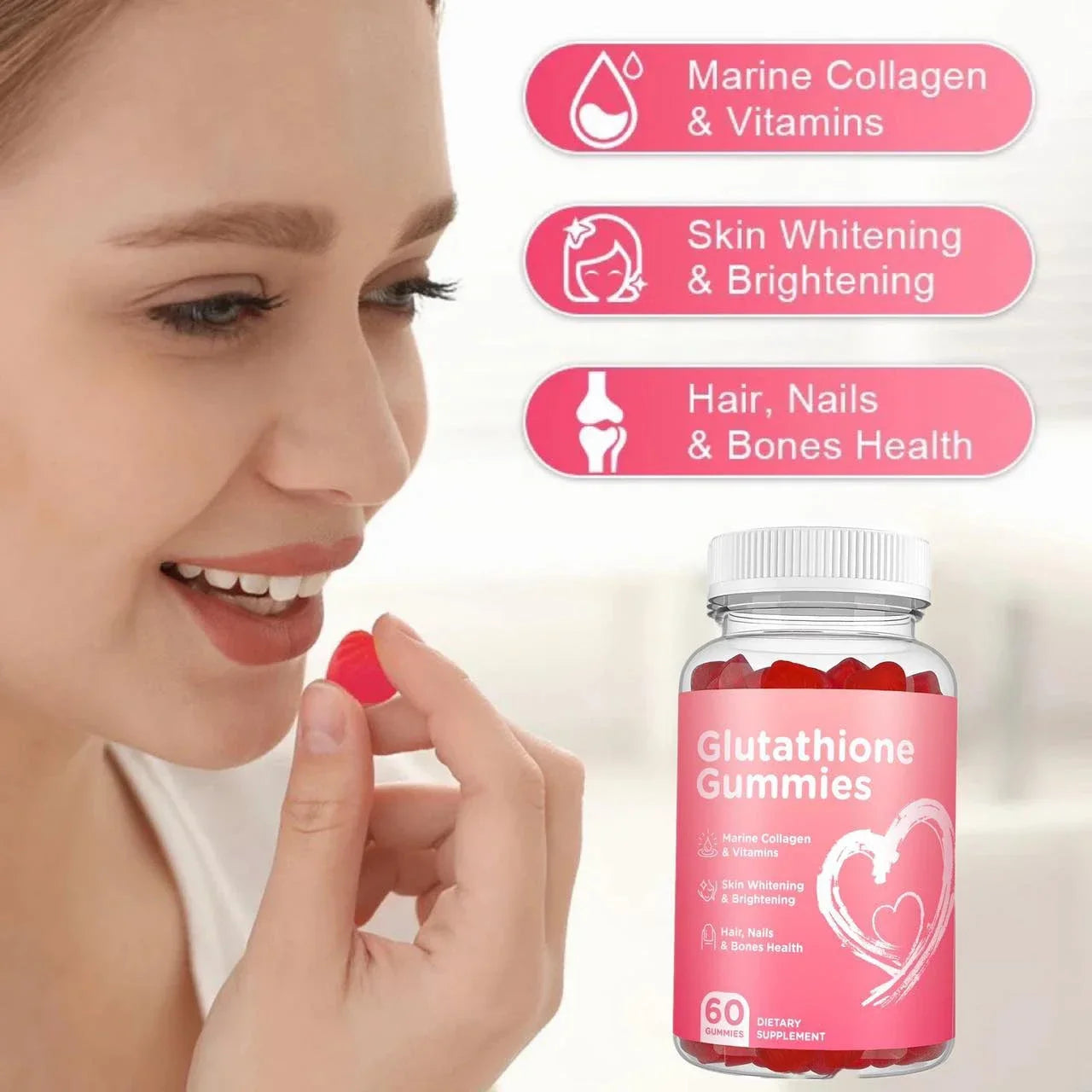 Glutathione capsule supplements collagen to m in Pakistan