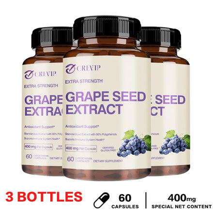 Grape Seed Extract Capsules - Skin Whitening, Wrinkle Reduction, Antioxidant, Anti-aging