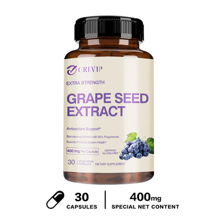 Grape Seed Extract Capsules - Skin Whitening, Wrinkle Reduction, Antioxidant, Anti-aging