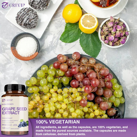 Grape Seed Extract Capsules - Skin Whitening, Wrinkle Reduction, Antioxidant, Anti-aging