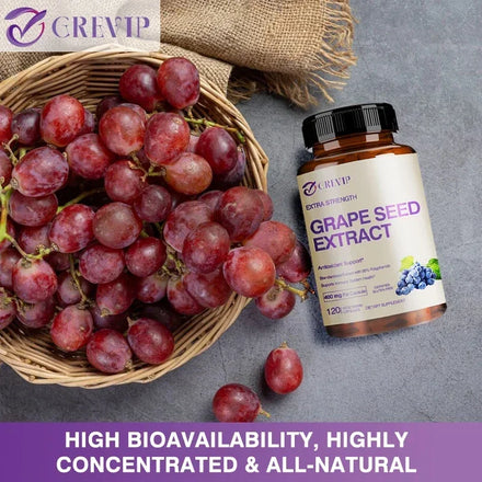 Grape Seed Extract Capsules - Skin Whitening, Wrinkle Reduction, Antioxidant, Anti-aging