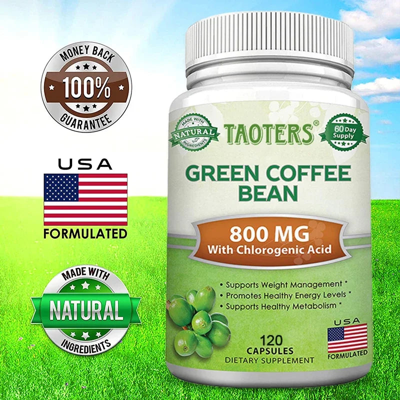 Green Coffee Bean Extract - Supports Weight Goals, Energy and Antioxidants - Vegan, Non-GMO