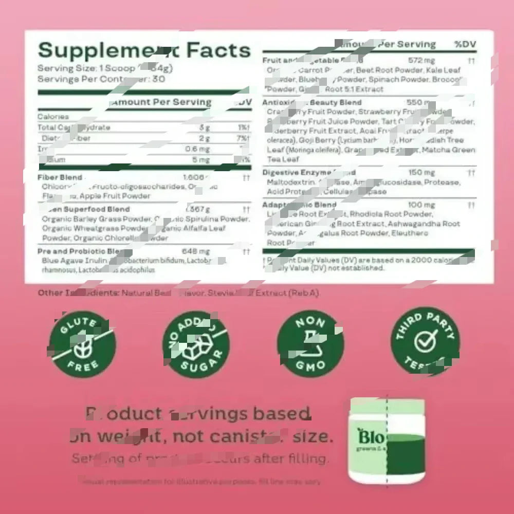 Greens & Superfoods Powder, Probiotics for Digest Health Kiwi