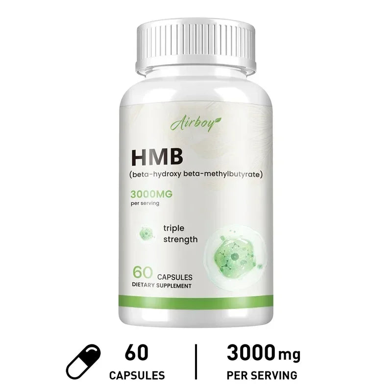 HMB Supplementation - Improves Exercise Intensity and Endurance, Promotes Blood Circulation, Muscle Growth and Reduces Injuries