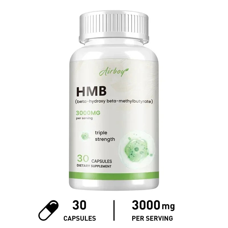 HMB Supplementation - Improves Exercise Intensity and Endurance, Promotes Blood Circulation, Muscle Growth and Reduces Injuries