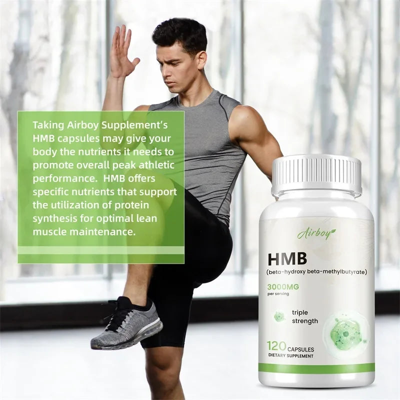 HMB Supplementation - Improves Exercise Intensity and Endurance, Promotes Blood Circulation, Muscle Growth and Reduces Injuries