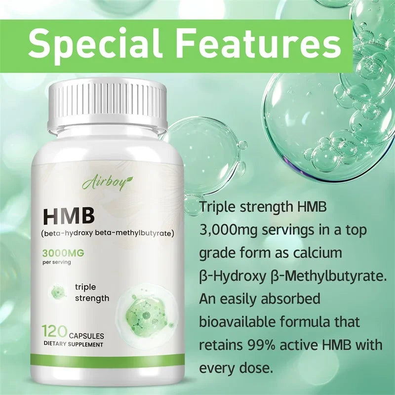 HMB Supplementation - Improves Exercise Intensity and Endurance, Promotes Blood Circulation, Muscle Growth and Reduces Injuries