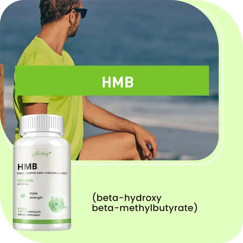 HMB Supplementation - Improves Exercise Intensity and Endurance, Promotes Blood Circulation, Muscle Growth and Reduces Injuries