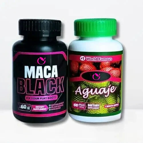 HUGE BUTT GROWING: Aguaje Curvy Fruit + Black Maca Root Pills- 100% Natural Way