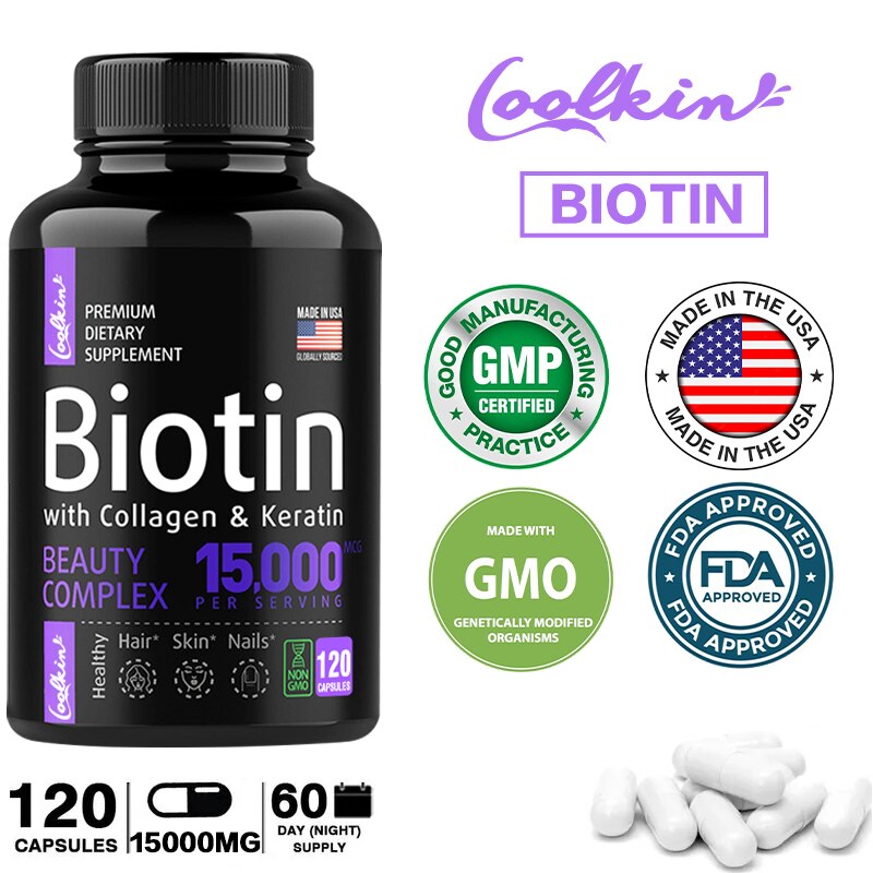 Hair Growth Supplements, Keratin Supplements with Collagen, Biotin - Hair, Skin & Nails Vitamins - Joint & Gut Health