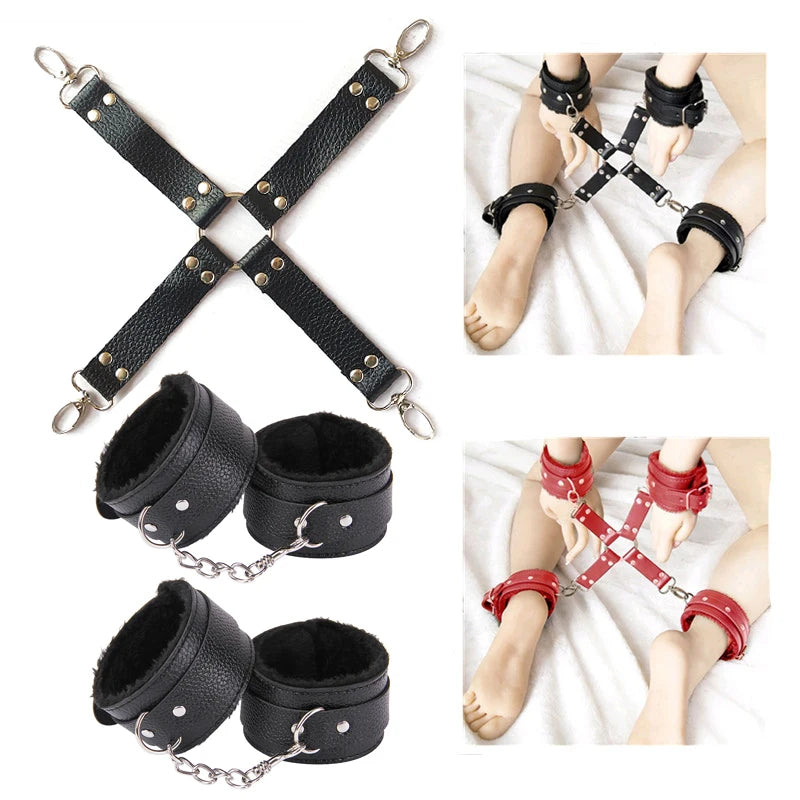 Handcuffs Cross buckle For Restraints Bondage Bracelet BDSM Woman Erotic Adult Game For Couples Exotic Accessorie shop