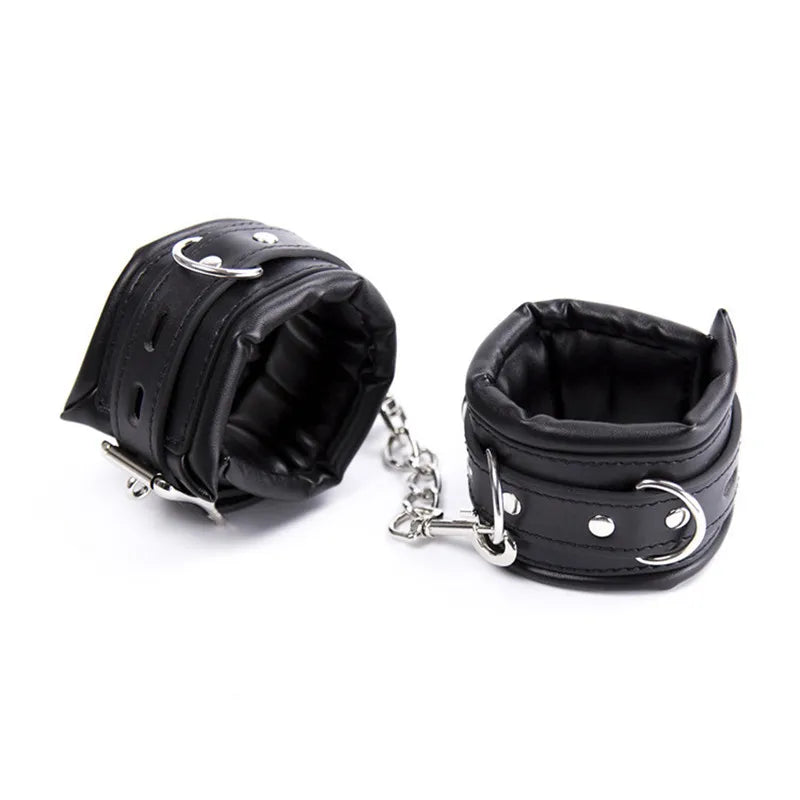 Handcuffs Neck Collars, Soft Padded Hand Cuffs Ankle Cuffs, BDSM Cosplay Costumes Bondage Adults