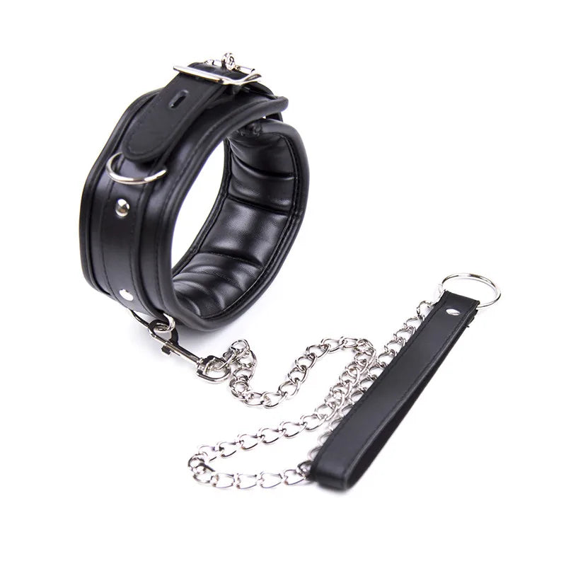 Handcuffs Neck Collars, Soft Padded Hand Cuffs Ankle Cuffs, BDSM Cosplay Costumes Bondage Adults