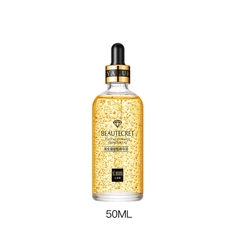 24K Gold Hyaluronic Acid Face Serum Moisturizing Deep Nourishing Anti Aging Gold Nicotinamide Liquid Skin Care Essence