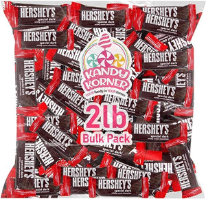 HersheysSpecial Dark Mildly Sweet Chocolate Snack Size Bars in Bulk - Delicious Individually Wrapped Dark Chocolate Bars for Birthdays, Party Favors, Office Desk Bowl, and Occasional Snacking (2 Lb) in Pakistan