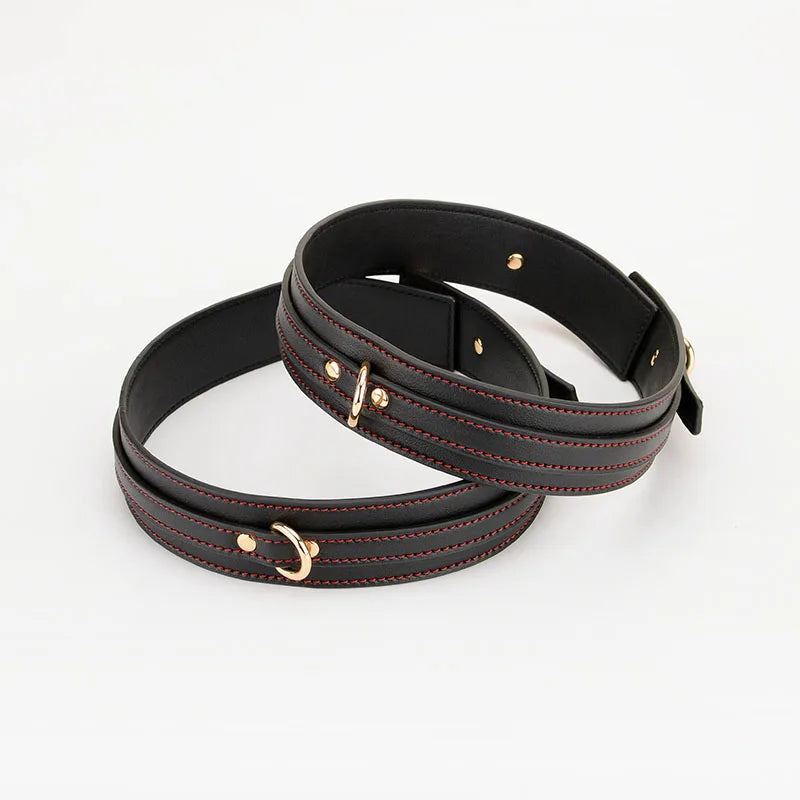 High End Custom Genuine Leather BDSM For Couple Women Men Bondage Accessories Adults Games Products Cross Handcuffs