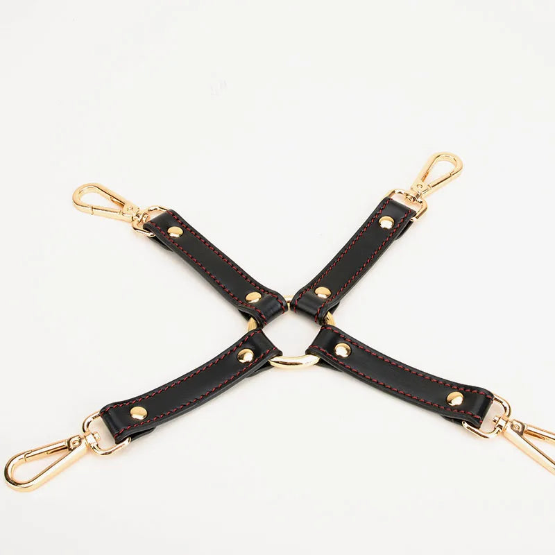 High End Custom Genuine Leather BDSM For Couple Women Men Bondage Accessories Adults Games Products Cross Handcuffs