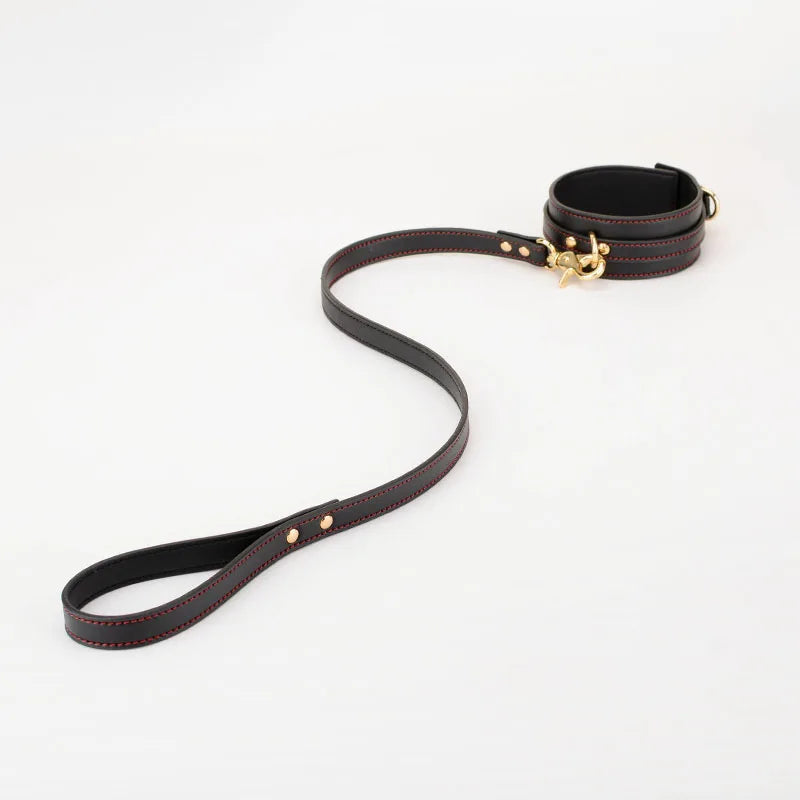 High End Custom Genuine Leather BDSM For Couple Women Men Bondage Accessories Adults Games Products Cross Handcuffs