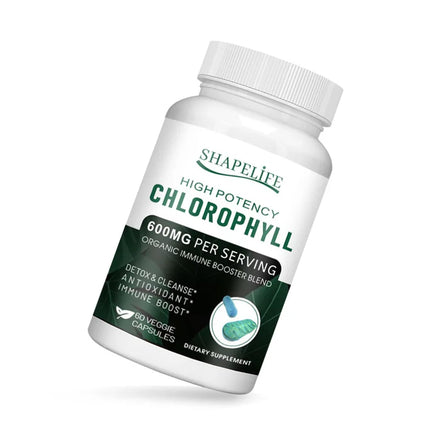 High Potency Chlorophyll Capsules 600mg - For Women & Men Highly Bioavailable Supplement For Energy, Immunity