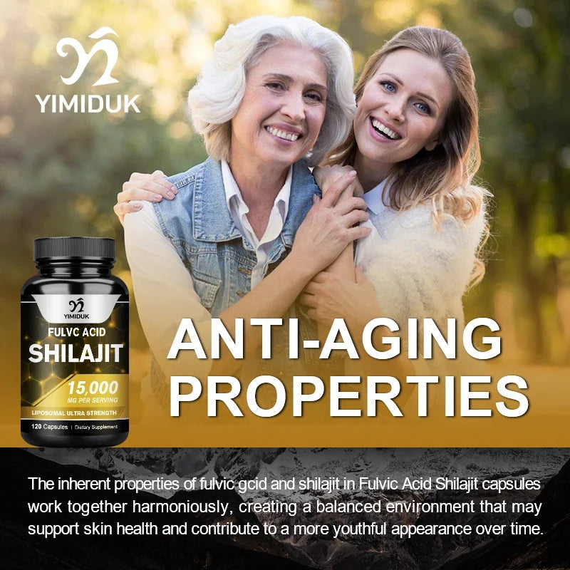 Himalayan Pure Original Shilajit Extract Capsules 85+ Trace Minerals&Fulvic Acid Energy&Hormone Balance Gluten Free Supplement