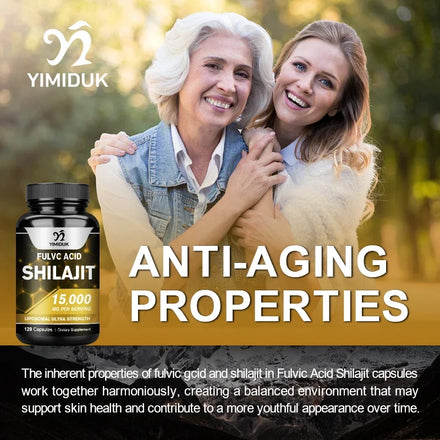 Himalayan Pure Original Shilajit Extract Capsules 85+ Trace Minerals&Fulvic Acid Energy&Hormone Balance Gluten Free Supplement