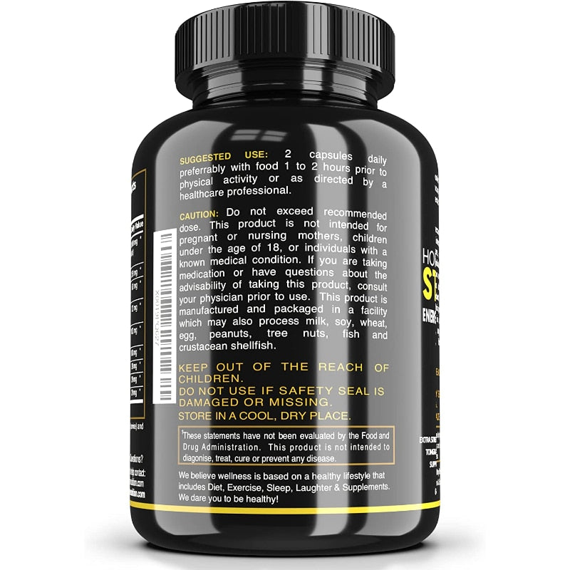 Horny Goat Weed Extract for Men and Women with Maca Root, Tongkat, Ginseng and more. Focus, Stamina, Performance Supplements