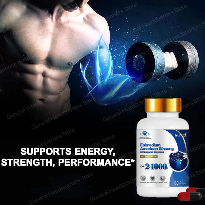 Horny Goat Weed for Men Epimedium Energy Supplement Improve Stamina,energy & Functions for Male Hormone Support Men's Health