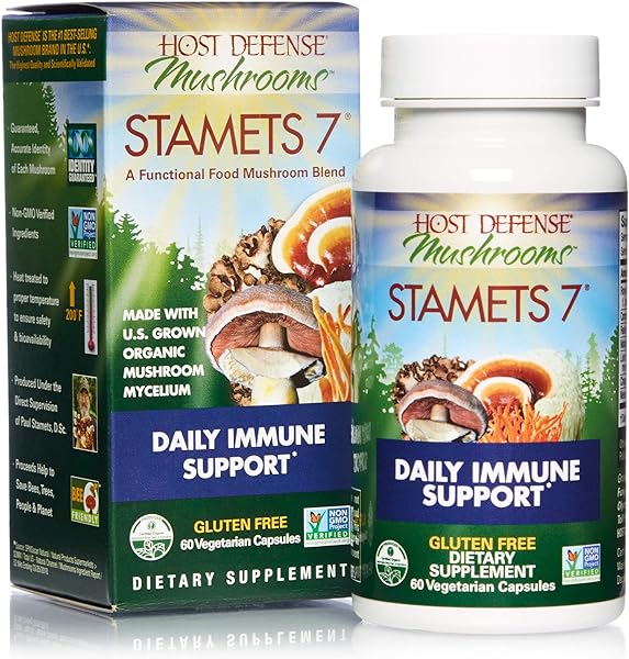 Host Defense Stamets 7-7 Species Blend - Mushroom Supplement for Immune Support - Includes Royal Sun Blazei, Cordyceps, Reishi, Maitake, Lion's Mane, Chaga & Mesima - 60 Capsules (30 Servings)* in Pakistan in Pakistan Host Defense Stamets 7-7 Species Blend - Mushroom Supplement for Immune Support - Includes Royal Sun Blazei, Cordyceps, Reishi, Maitake, Lion's Mane, Chaga & Mesima - 60 Capsules (30 Servings)* in Pakistan in Pakistan