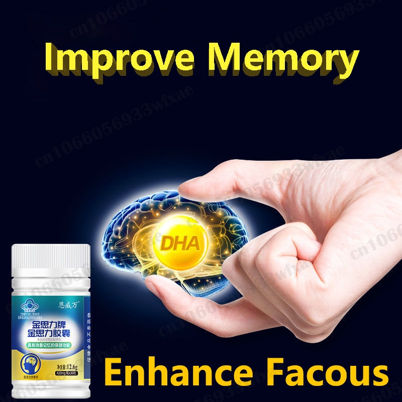 IQ Brain Booster Pills Improve Memory Enhance Focus Premium Nootropic for Neuro Energy Herbal Capsule Supplement