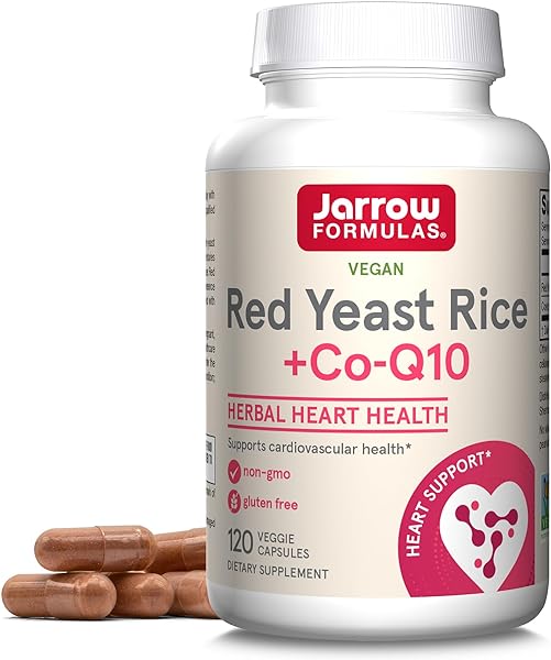 Jarrow Formulas Red Yeast Rice 1200 mg & Co-Q10 100 mg Per Serving - 120 Veggie Caps - 60 Servings - Herbal Heart Health Dietary Supplement - Supports Cardiovascular & Heart Health - Vegan in Pakistan in Pakistan Jarrow Formulas Red Yeast Rice 1200 mg & Co-Q10 100 mg Per Serving - 120 Veggie Caps - 60 Servings - Herbal Heart Health Dietary Supplement - Supports Cardiovascular & Heart Health - Vegan in Pakistan in Pakistan