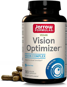 Jarrow Formulas Vision Optimizer Veggie Capsules - 180 Count - Eye Supplement - Dietary Supplement - with Grape Seed Extract, Lutein & Zeaxanthin, Quercetin & More - Non-GMO - Gluten Free in Pakistan