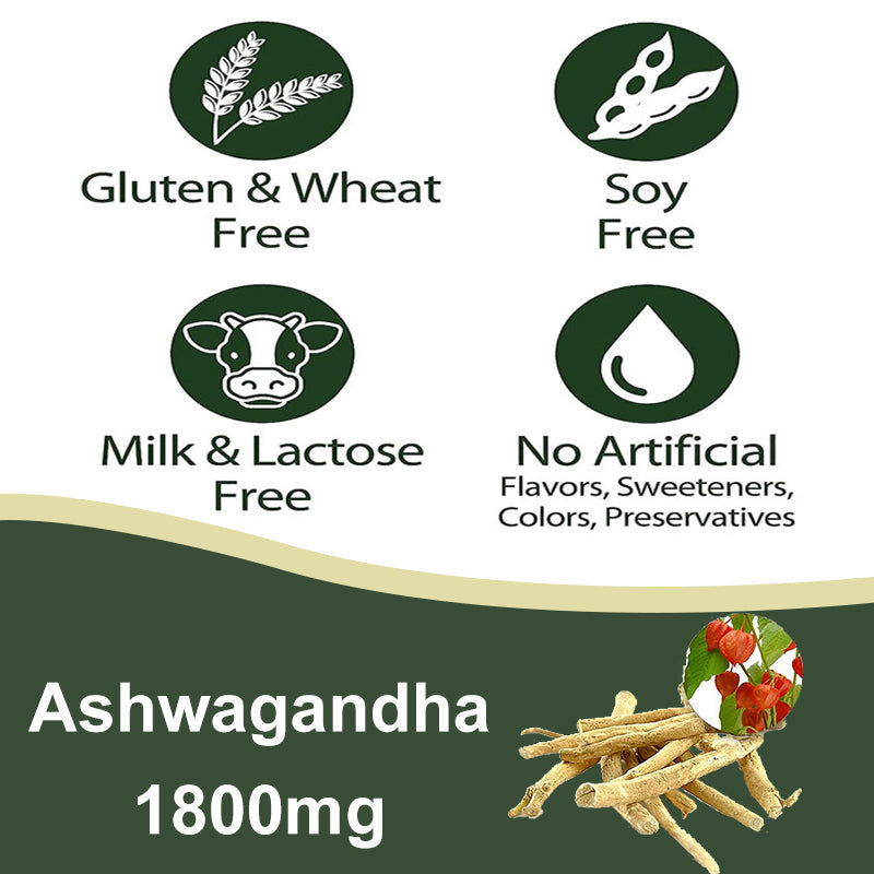 KSM-66 Organic Ashwagandha Capsules with Zinc | Non-GMO, Vegan | Premium Formula Health Supplement