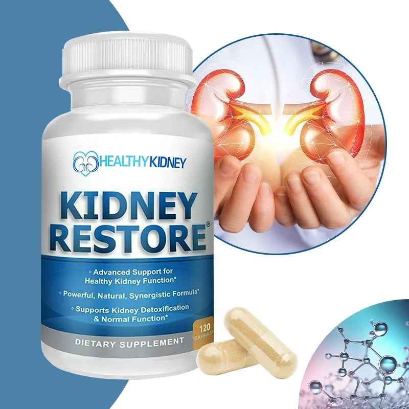 Kidney Cleanse and Health Supplement, Normal Kidney Function & Restoration, Detoxification, Kidney Health Vitamins 120 Capsules