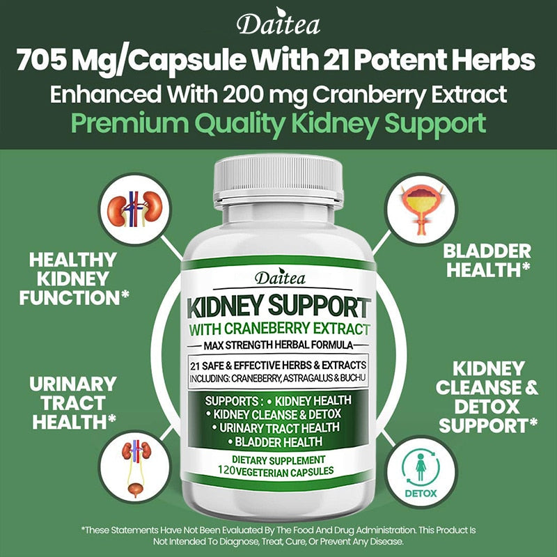 Kidney Support Supplement Helps Kidney Cleanse & Detoxify, Optimize Kidney Function, Relieve Adrenal Fatigue & Inflammation