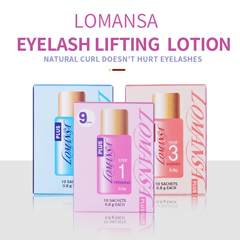 Korea Lomansa Eyelash-Lifting Kit Step 1 2 3 Permania Lash Perm Long Lasting Korea Original Best Eyelashes Strong Curling Tools