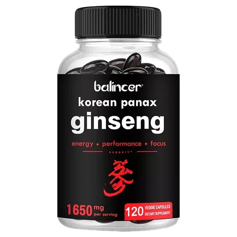 Korean Red Ginseng - Powerful Ginsenosides for Energy, Focus, Performance, Endurance & Immunity | Korean Red Ginseng Supplements