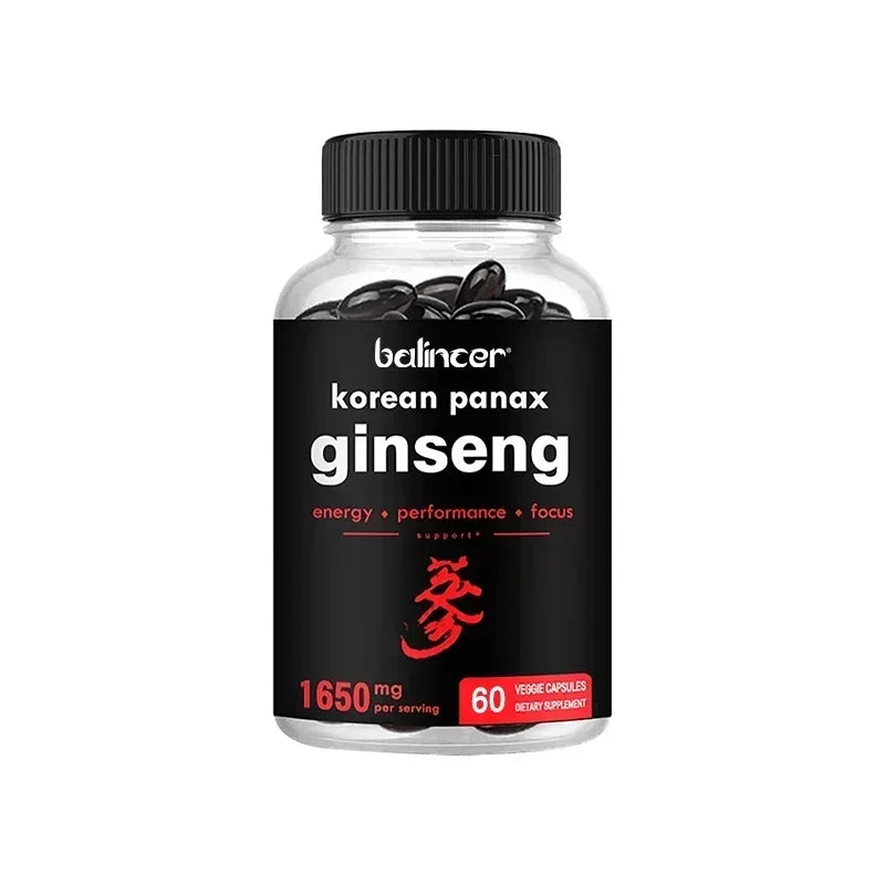 Korean Red Ginseng - Powerful Ginsenosides for Energy, Focus, Performance, Endurance & Immunity | Korean Red Ginseng Supplements