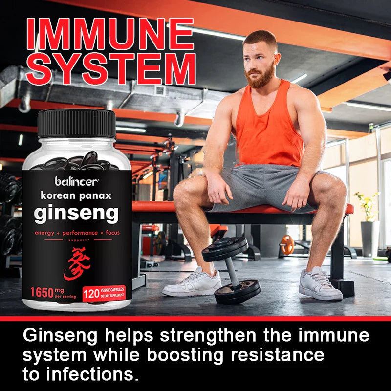 Korean Red Ginseng - Powerful Ginsenosides for Energy, Focus, Performance, Endurance & Immunity | Korean Red Ginseng Supplements