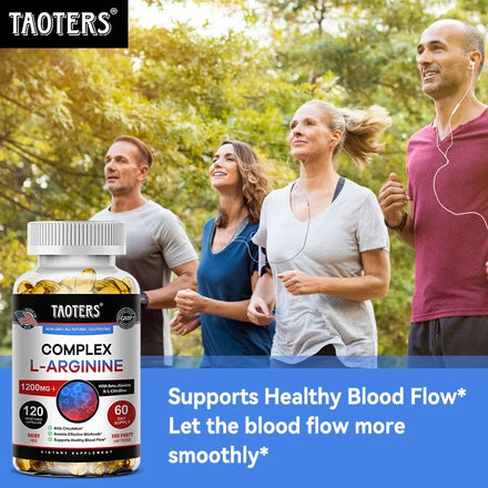 L-Arginine Nitric Oxide Supplement Helps Build Muscle and Supports Blood Flow, Circulation, Nutrient Delivery and Pumping